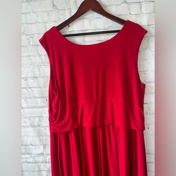 coldwater creek dark red sleeveless long dress size 24 - Picture 7 of 10